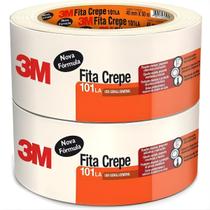 Kit 2 Fita Crepe 101 LA Rolo De 48 mm x 50 m 3M Fita Larga Pintura Em Geral Kit 2 Fita Crepe 101 LA Rolo De 48 mm x 50 m 3M Fita Larga Pintura Em Geral
