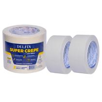 Kit 2 Fita Crepe Larga Delfix 48mm x 50m Branca Multiuso Pintura, Embalagem e Artesanato Kit 2 Fita Crepe Larga Delfix 48mm x 50m Branca Multiuso Pintura, Embalagem e Artesanato