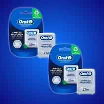 Kit 2 Fita Dental Pro Saúde Limpeza Profunda 25m Oral B Kit 2 Fita Dental Pro Saúde Limpeza Profunda 25m Oral B