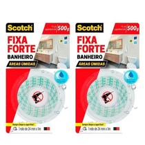 Kit 2 Fita Dupla Face 3M Fixa Forte Banheiro 24Mm X 1M
