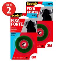 Kit 2 Fita Dupla Face 3m Fixa Forte Uso Interno 2 Metros