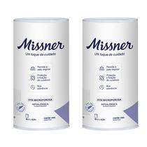 Kit 2 Fita Microporosa Branca 10cm x 4,5m - Missner Kit 2 Fita Microporosa Branca 10cm x 4,5m - Missner