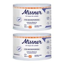 Kit 2 Fita Microporosa Branca 2,5cm X 10m - Missner