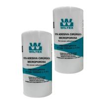 Kit 2 Fita Microporosa Cirúrgica Branca 10cm X 4,5m - Wiltex