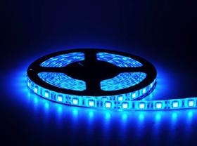 Kit 2 Fitas 5 Metros Led Smd 5050 Azul A Prova D'água