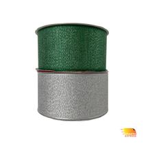 Kit 2 Fitas Cetim Lurex Cinderela 38mm Acabamento PRESENTES DECORAÇÃO LEMBRANCINHA