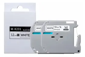 Kit 2 Fitas Compatível Etiquetador Brother Pt-70 Pt-80 Pt-90