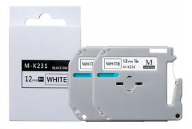 Kit 2 Fitas Compatível Etiquetador Brother Pt-70 Pt-80 Pt-90