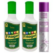 Kit 2 Fitogel Gel de Arnica pra Dor no corpo +1 Desodorante Íntimo Sedução Sinta-se (roxo)