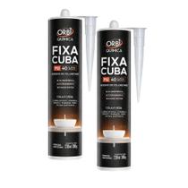 Kit 2 Fixa Cuba Adesivo Poliuretano Pu 40 Orbi Química 380g Branco Kit 2 Fixa Cuba Adesivo Poliuretano Pu 40 Orbi Química 380g Branco