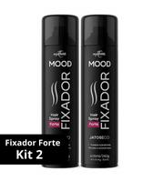 Kit 2 Fixador de Cabelo Forte My Health Mood 400ml Jato Seco Alta Fixação e Ação Antiumidade Kit 2 Fixador de Cabelo Forte My Health Mood 400ml Jato Seco Alta Fixação e Ação Antiumidade