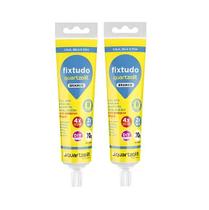 Kit 2 fixtudo bisnaga branco 70g quartzolit