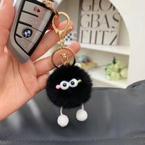 KIT 2 Flanela Dos Desenhos Animados Bola De Carvão Chaveiro Para Mulheres Elfo Pingente Bonito Bonec