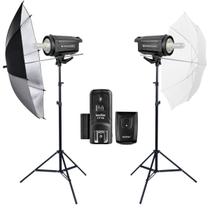 Kit 2 Flash Estúdio Tocha Eg-250 Greika 500w Com Rádio Flash E Sombrinhas 110V Kit 2 Flash Estúdio Tocha Eg-250 Greika 500w Com Rádio Flash E Sombrinhas 110V