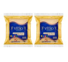 Kit 2 Flocos de Milho Flocão de Milho Cuscuz Mano Velho 500g