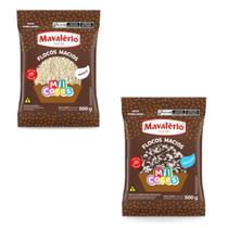 Kit 2 Flocos Macios Chocolate Branco e Mesclado Brigadeiro Granulados Kit 2 Flocos Macios Chocolate Branco e Mesclado Brigadeiro Granulados