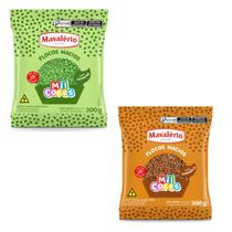 Kit 2 Flocos Macios sabor Pistache e Caramelo Granulado Doces Bolos