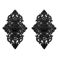 Kit 2 Floroes Grandes de Ferro Fundido para Decoracao de Ambientes Preto Fundicao Uniclaudio Kit 2 Floroes Grandes de Ferro Fundido para Decoracao de Ambientes Preto Fundicao Uniclaudio