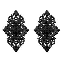 Kit 2 Florões Grandes Ornamento de Ferro Decoração 57x38cm