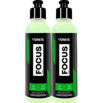 Kit 2 Focus Vonixx Polidor Revitalizador Restaurador Removedor Manchas De Chuva Acida 240ml