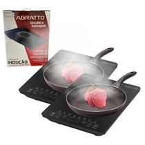 Kit 2 Fogões Cooktop Vidro Indução Magnética Portátil 1 Boca - Fogão Vitrocerâmico Vidro