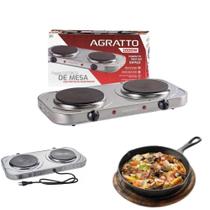 Kit 2 Fogões Elétrico Indução Tomada De Mesa 2 Bocas Prato