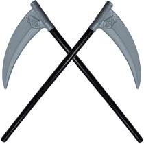 Kit 2 Foices Carrasco Grande Plástico Halloween Acessório Fantasia