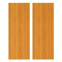 Kit 2 Folhas de Porta Madeira Lisa 210x80cm Espessura 3,5cm Valuchi Amarelo/Cerejeira