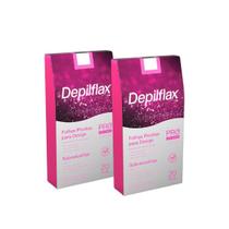 Kit 2 Folhas Prontas Para Desing Sobrancelhas Depilação Depilflax 40 Unid.