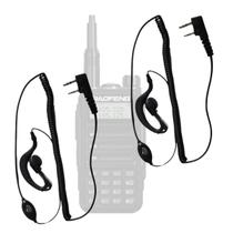 Kit 2 Fone Microfone Ptt Para Rádio Baofeng Uv-16 Plus