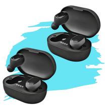 Kit 2 Fones De Ouvido Sem Fio Fone M9 Bluetooth 5.0 Pretos Kit 2 Fones De Ouvido Sem Fio Fone M9 Bluetooth 5.0 Pretos