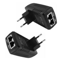 Kit 2 Fonte Poe 48v 500ma 0,5a Roteadores Rede Câmera Bivolt