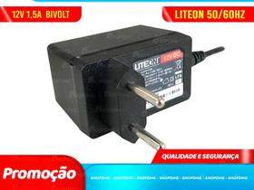 Kit 2 Fontes de Alimentação Bivolt 12V 1.5A Pino Agulha Liteon