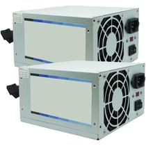 KIt 2 Fontes Pc Atx 200W Reais Real Silenciosa com Cabo de Força Nova Knup KP-517 Cinza Bivolt