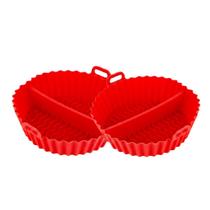 Kit 2 Forma Assadeira Antiaderente Forro Silicone Fritadeira Flexível Protetor Cesta Redondo Forno Microondas Airfryer Multiuso Kit 2 Forma Assadeira Antiaderente Forro Silicone Fritadeira Flexível Protetor Cesta Redondo Forno Microondas Airfryer Multiuso
