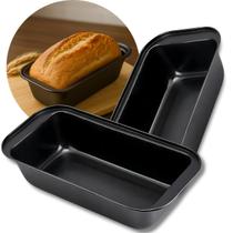 Kit 2 Forma Assadeira Teflon 32cm Grande Pães Bolos Tortas Antiaderente Resistente Utensílio Cozinha
