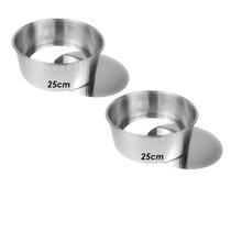 Kit 2 Forma Bolo Redonda 25x10 Assadeira Alumínio Fundo Falso Kit 2 Forma Bolo Redonda 25x10 Assadeira Alumínio Fundo Falso