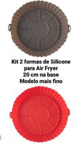 Kit 2 Forma Cesto Silicone Redondo 20cm Fritadeira Air Fryer