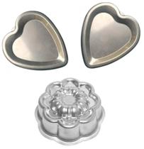 Kit 2 Forma Coração Ballerine e 1 Forma Margarida Ballerine Para Bolos Decorados