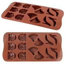 Kit 2 Forma De Chocolate Com Desenhos de Salto Leque e Bolsa