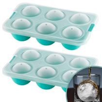 Kit 2 Forma de Gelo Silicone Lékué 12 Esferas de Gelo Grandes 5cm Original Kit 2 Forma de Gelo Silicone Lékué 12 Esferas de Gelo Grandes 5cm Original