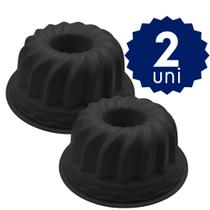 Kit 2 Forma de Silicone Redonda Com Buraco Furo no Meio Para Bolo Pudim Manjar 21cm Kit 2 Forma de Silicone Redonda Com Buraco Furo no Meio Para Bolo Pudim Manjar 21cm