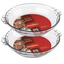 Kit 2 Forma Filetada 600ML Marinex Vidro Redonda Assadeira Kit 2 Forma Filetada 600ML Marinex Vidro Redonda Assadeira
