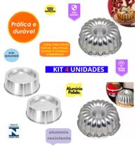 Kit 2 Forma Gomada Suíça e 2 Forma Ballerine Redonda Para Bolo Decorado