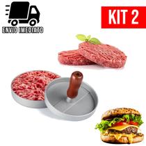 Kit 2 Forma Modelador de Hambúrguer Artesanal Caseiro Molde para Hamburguer Gourmet Utensílios Cozinha