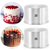 Kit 2 Forma Redonda 20x10 Fundo Fixo