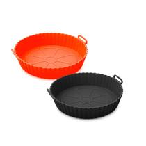 Kit 2 Forma Silicone Antiaderente Redonda Alça Bolo Torta Molde Culinário Utensílio Cozinha Assadeira