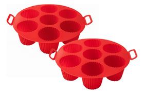Kit 2 Forma Silicone P Cup Cake Dl Festas 20.5cm Top1460