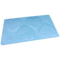 Kit 2 Formas + 10 Caixa Coração Lapidado 500G Flork Páscoa