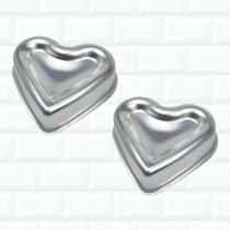 Kit 2 Formas Ballerine Coracao Bolo Torta (18x20x4,5cm - P)